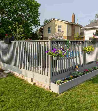 Backyard deck construction and outdoor space development