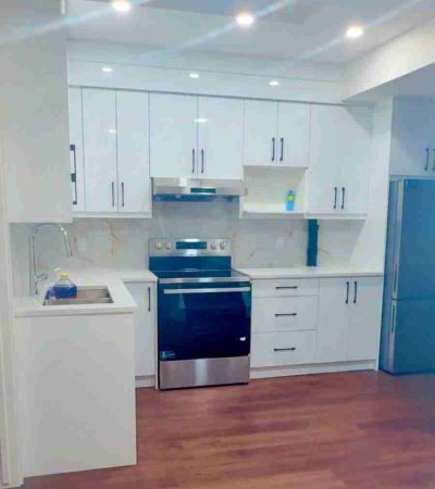 Modern kitchen renovation project completed in Calgary home